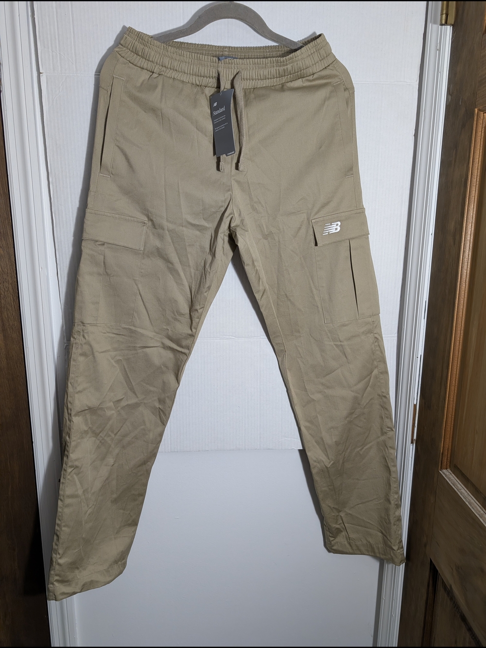 New Balance Men's Khaki Cotton Twill Cargo Jogger Pants - NWT Size S
